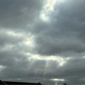 Cloudy Sky with Sun Rays